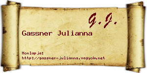 Gassner Julianna névjegykártya